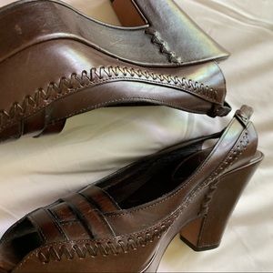 Frye leather heels, size 9